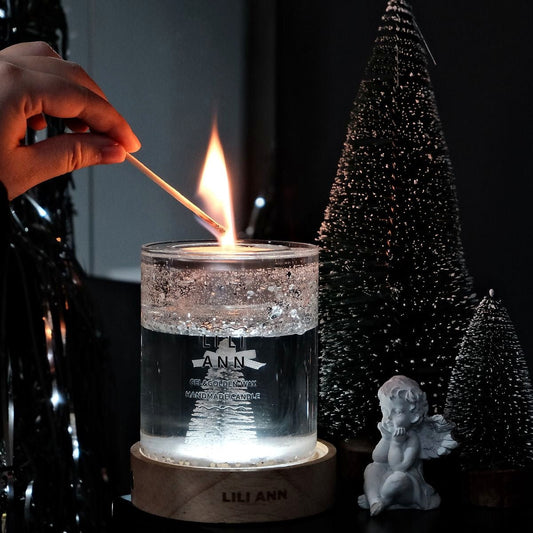 Christmas Tree Keepsake Ornament Gel Candle – Refillable Home Fragrance, Gingerbread Kitchen - home decor | LILIANNOBJECT