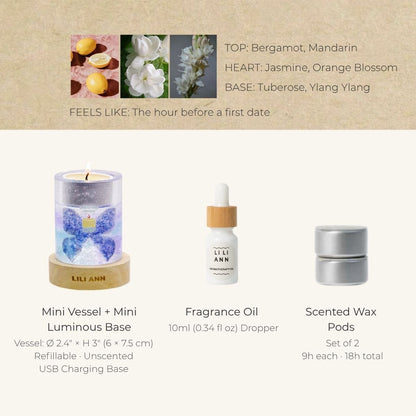 Butterfly Decorative Gel Candle – Refillable Home Fragrance, Citrus Bloom - home decor | LILIANNOBJECT