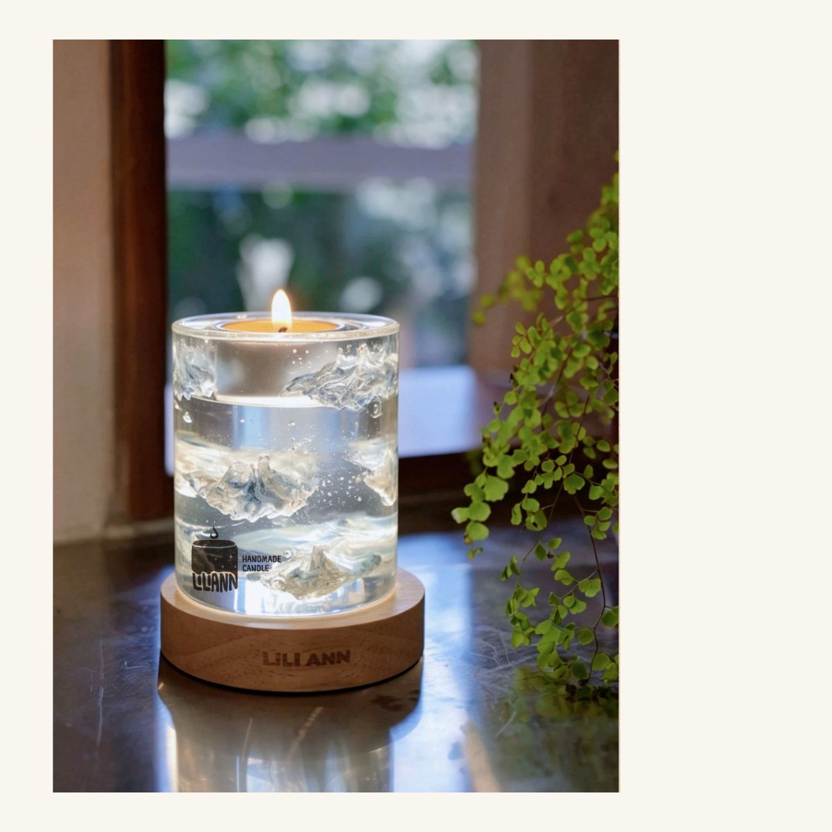 Cloud Decorative Gel Candle – Refillable Home Fragrance, Sunlit Linen - home decor | LILIANNOBJECT