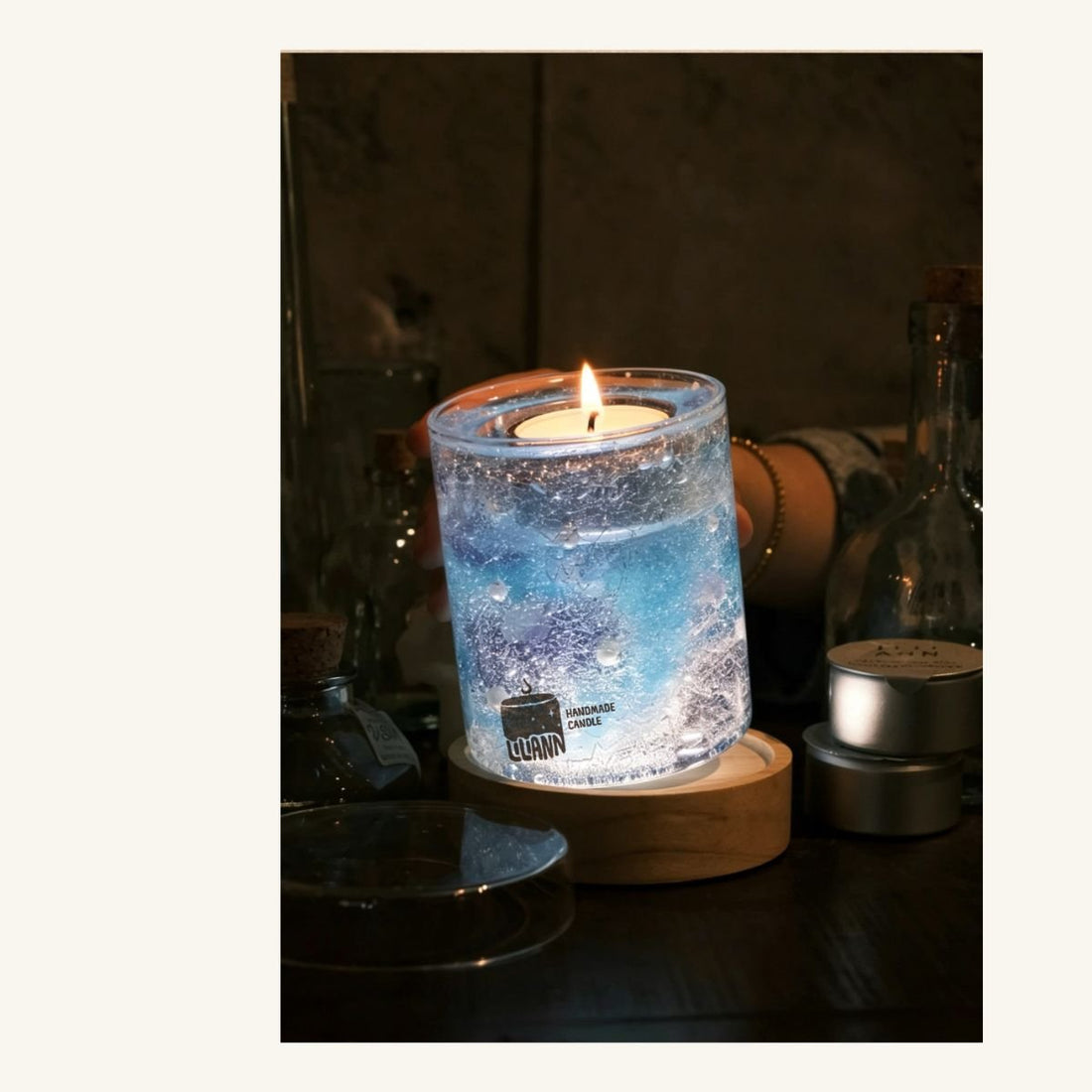 Dreamscape Decorative Gel Candle – Refillable Home Fragrance, Velvet Rose - home decor | LILIANNOBJECT