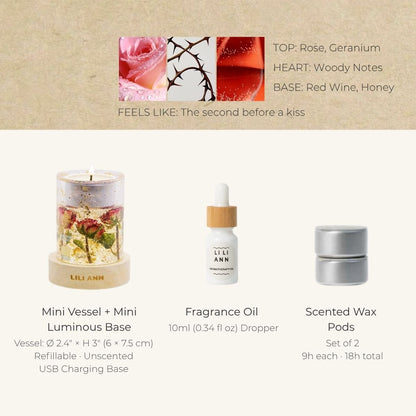 Gold Rose Decorative Gel Candle – Refillable Home Fragrance, Rose Nectar - home decor | LILIANNOBJECT