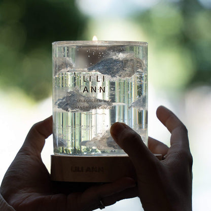 Holding The Gel Object .03 to the light, showing the transparency and suspended cumulus textures within the gel.