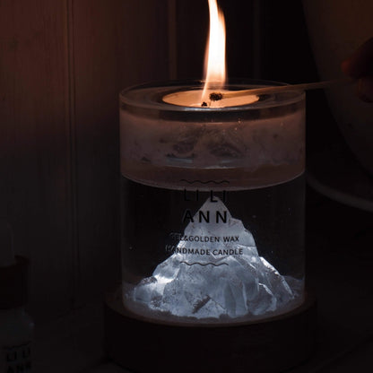 Lighting the wick of The Gel Object .06. A moment of warmth against the visual of eternal ice.