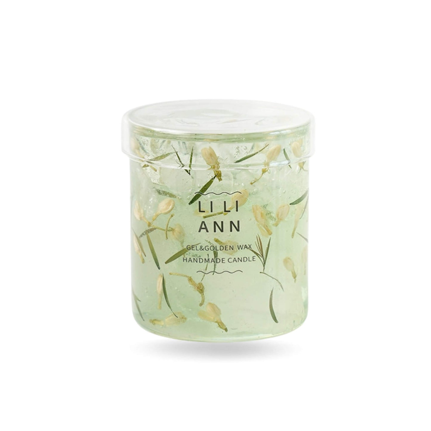 Liliann Gel Object .10 placed against a rainy window. The pale green gel texture mimics the wet glass and misty atmosphere.