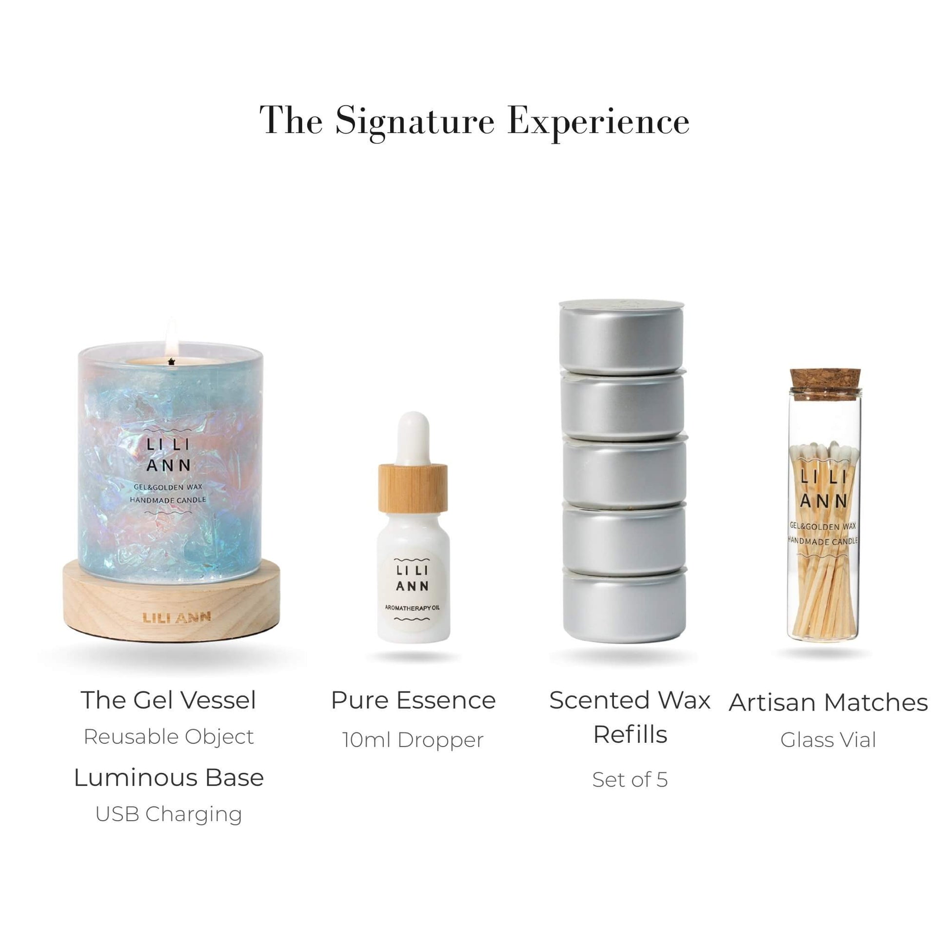 Complete Signature Set with Object .13, Luminous Base, and Essence Oil.