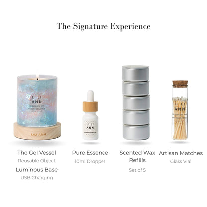 Complete Signature Set with Object .13, Luminous Base, and Essence Oil.