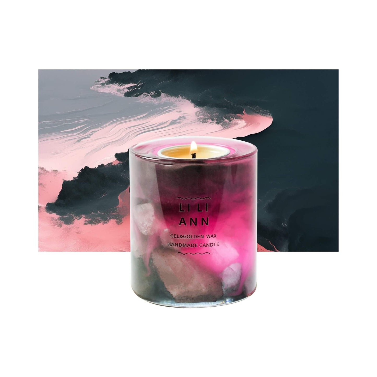 Object .14 Dawn by LILIANN. A gel vessel featuring a soft, hazy gradient that mimics the diffusion of morning light through mist.