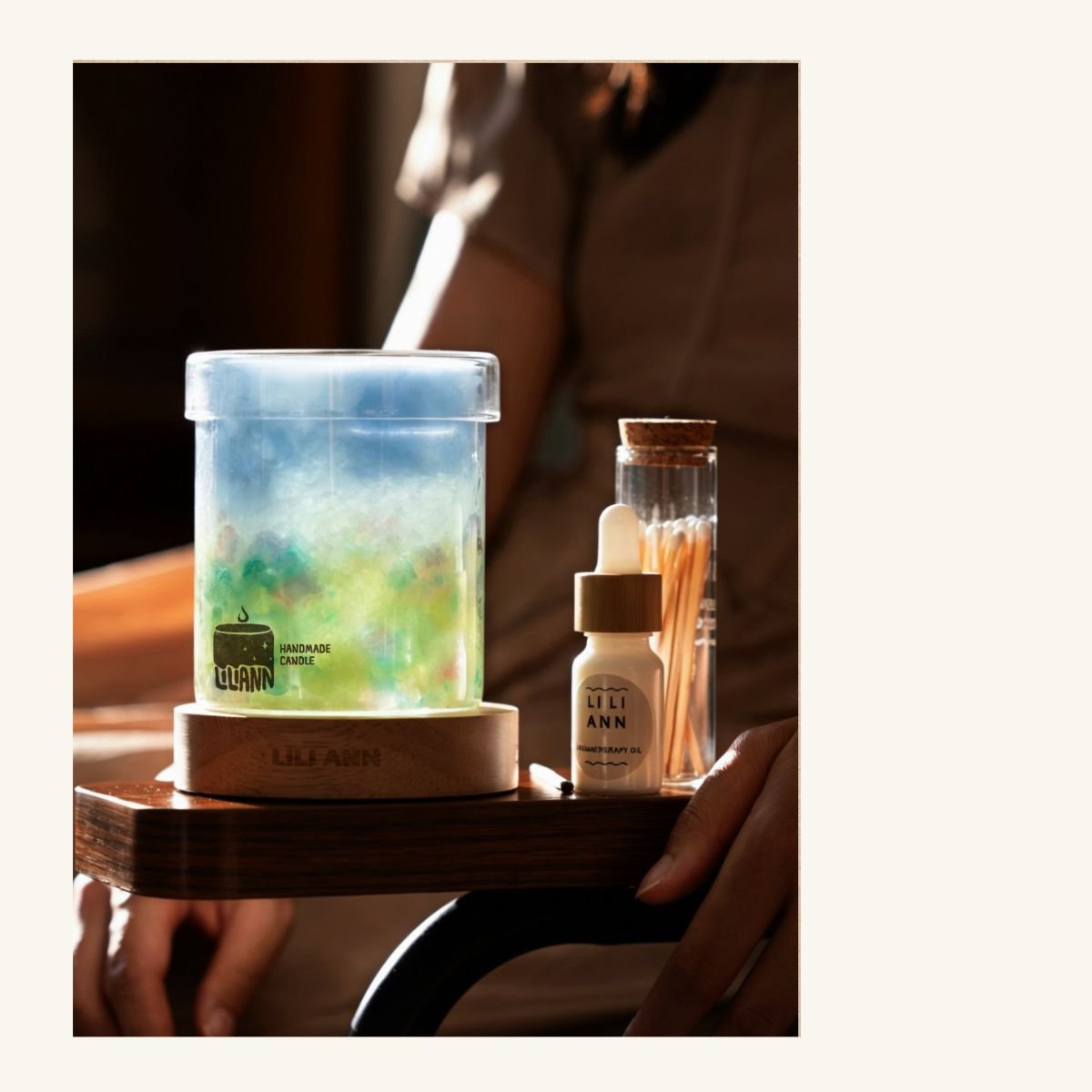 Monet Decorative Gel Candle – Refillable Home Fragrance, Citrus Mint - home decor | LILIANNOBJECT