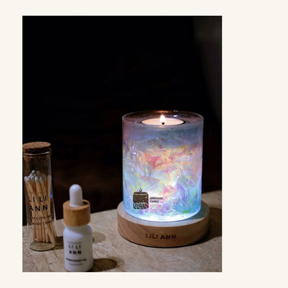 Prism Decorative Gel Candle – Refillable Home Fragrance, Velvet Nectar - home decor | LILIANNOBJECT