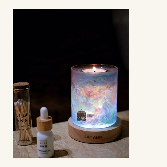 Prism Decorative Gel Candle – Refillable Home Fragrance, Velvet Nectar - home decor | LILIANNOBJECT