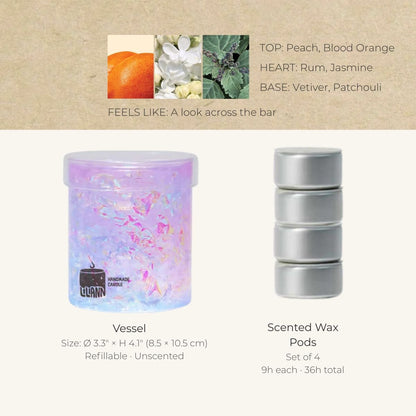 Prism Decorative Gel Candle – Refillable Home Fragrance, Velvet Nectar - home decor | LILIANNOBJECT