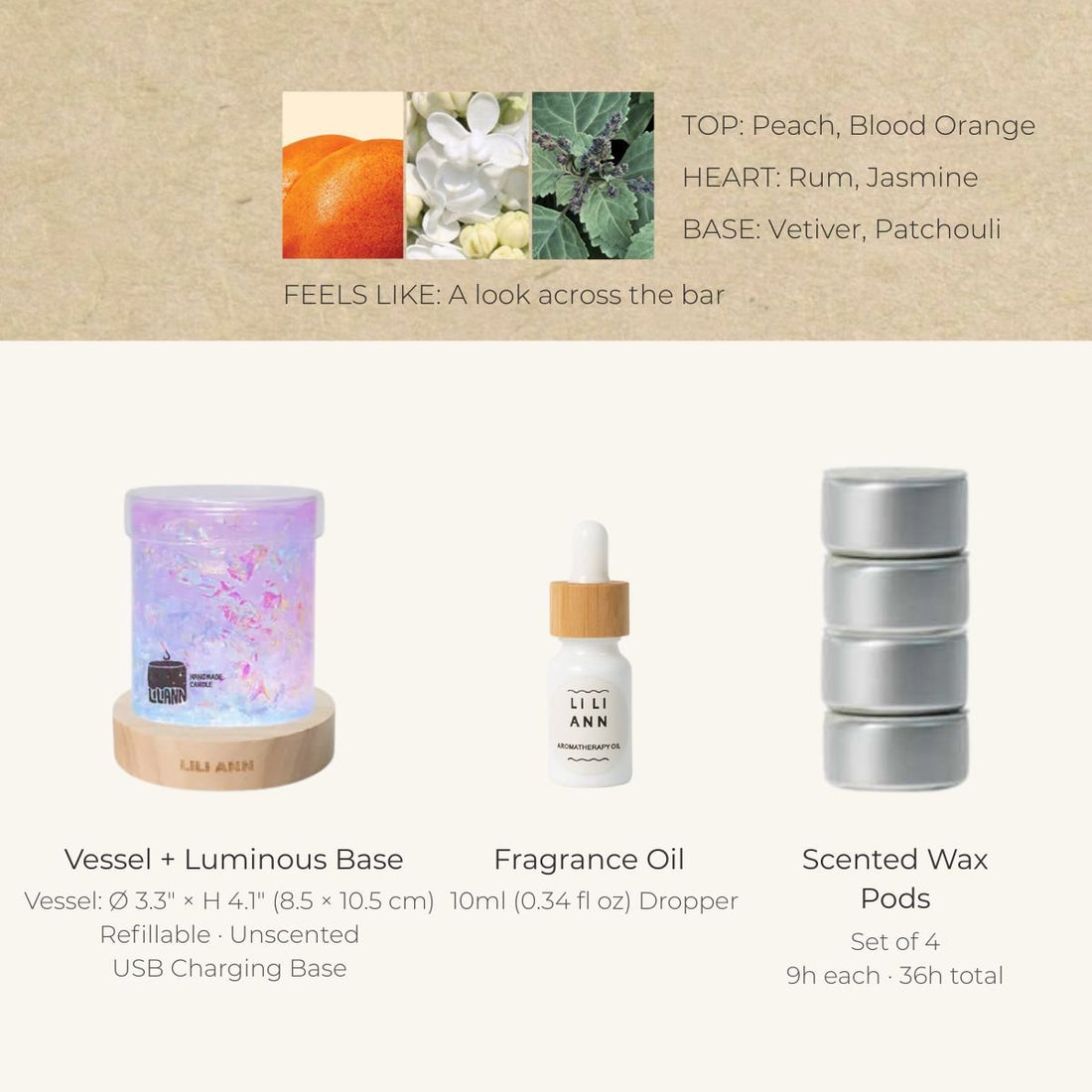 Prism Decorative Gel Candle – Refillable Home Fragrance, Velvet Nectar - home decor | LILIANNOBJECT