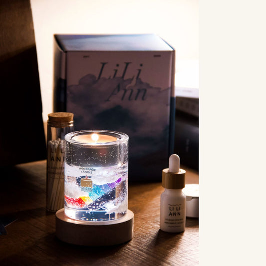 Rainbow Decorative Gel Candle – Refillable Home Fragrance, After the Rain - home decor | LILIANNOBJECT