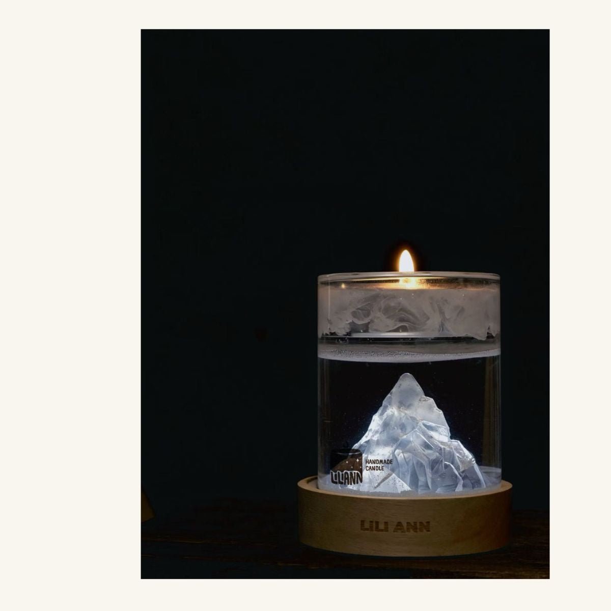 Snow Peak Decorative Gel Candle – Refillable Home Fragrance, Alpine Citrus - home decor | LILIANNOBJECT