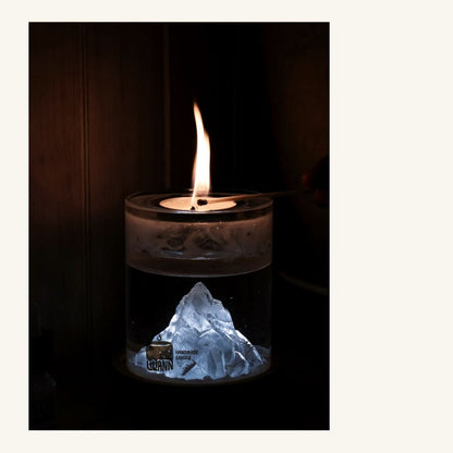 Snow Peak Decorative Gel Candle – Refillable Home Fragrance, Alpine Citrus - home decor | LILIANNOBJECT