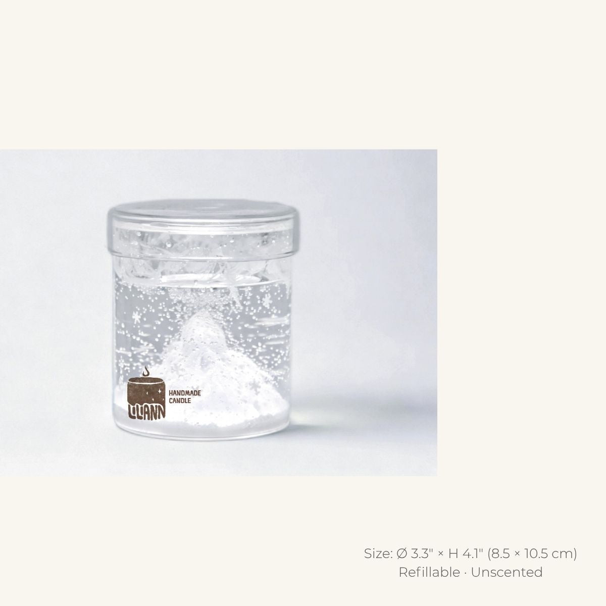 Snow Peak Decorative Gel Candle – Refillable Home Fragrance, Alpine Citrus - home decor | LILIANNOBJECT