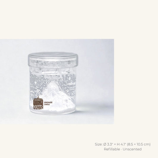 Snow Peak Decorative Gel Candle – Refillable Home Fragrance, Alpine Citrus - home decor | LILIANNOBJECT